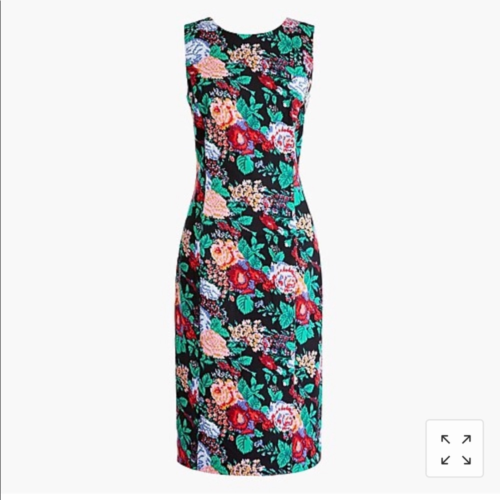 J. Crew Sleeveless Floral Sheath Dress